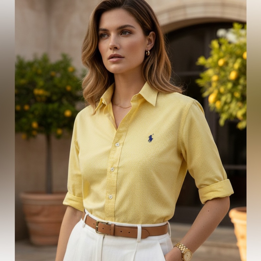 Ralph Lauren Yellow Button-Down Shirt